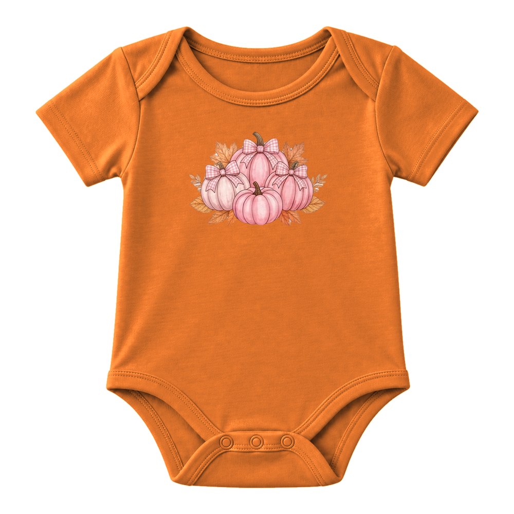 Pink Pumpkin Patch Bows Fall Tee