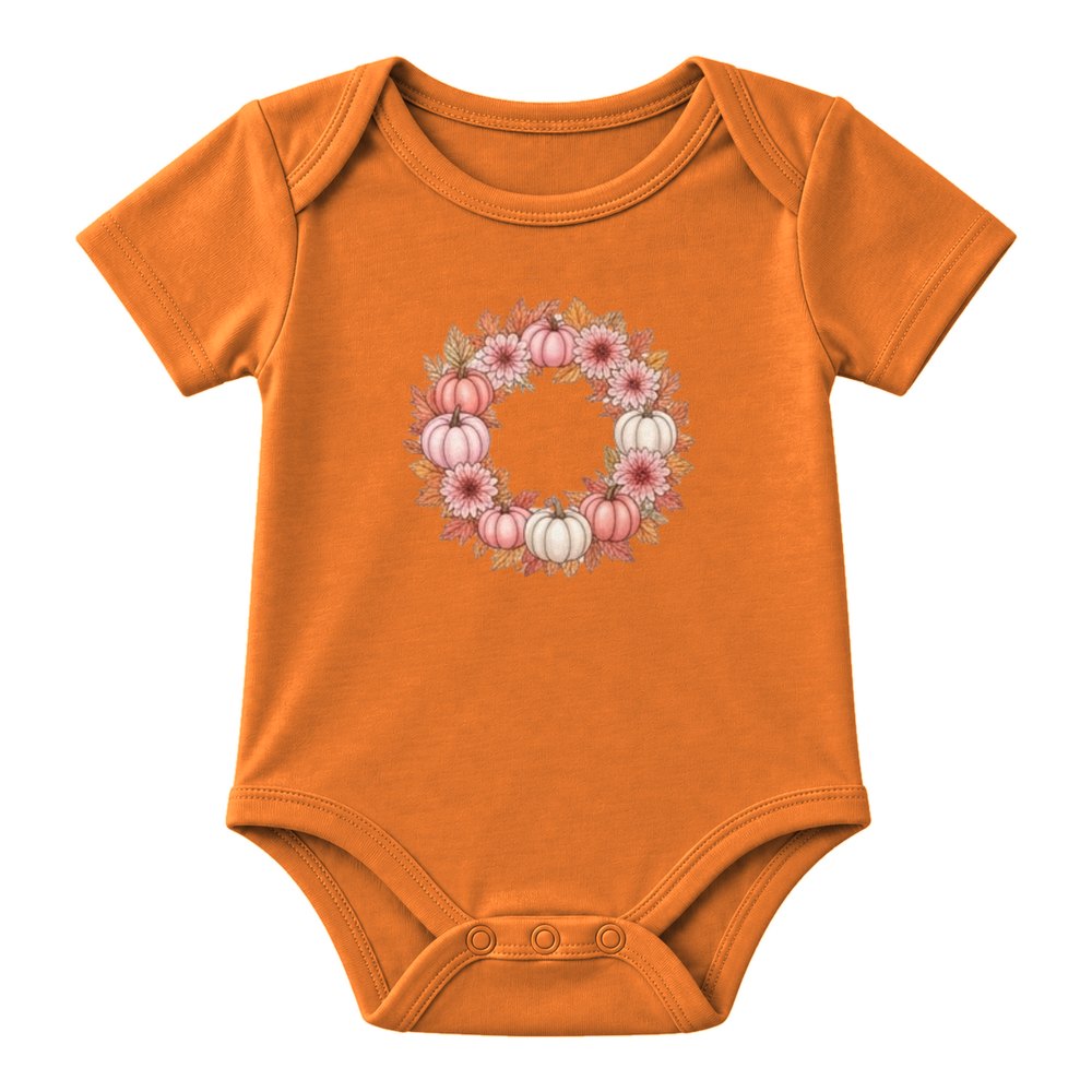 Pink Pumpkin Wreath Fall Tee