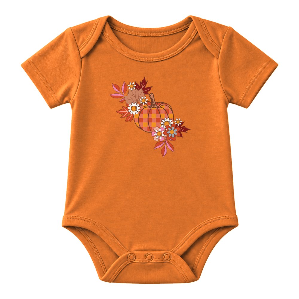 Plaid Pumpkin Florals Fall Tee
