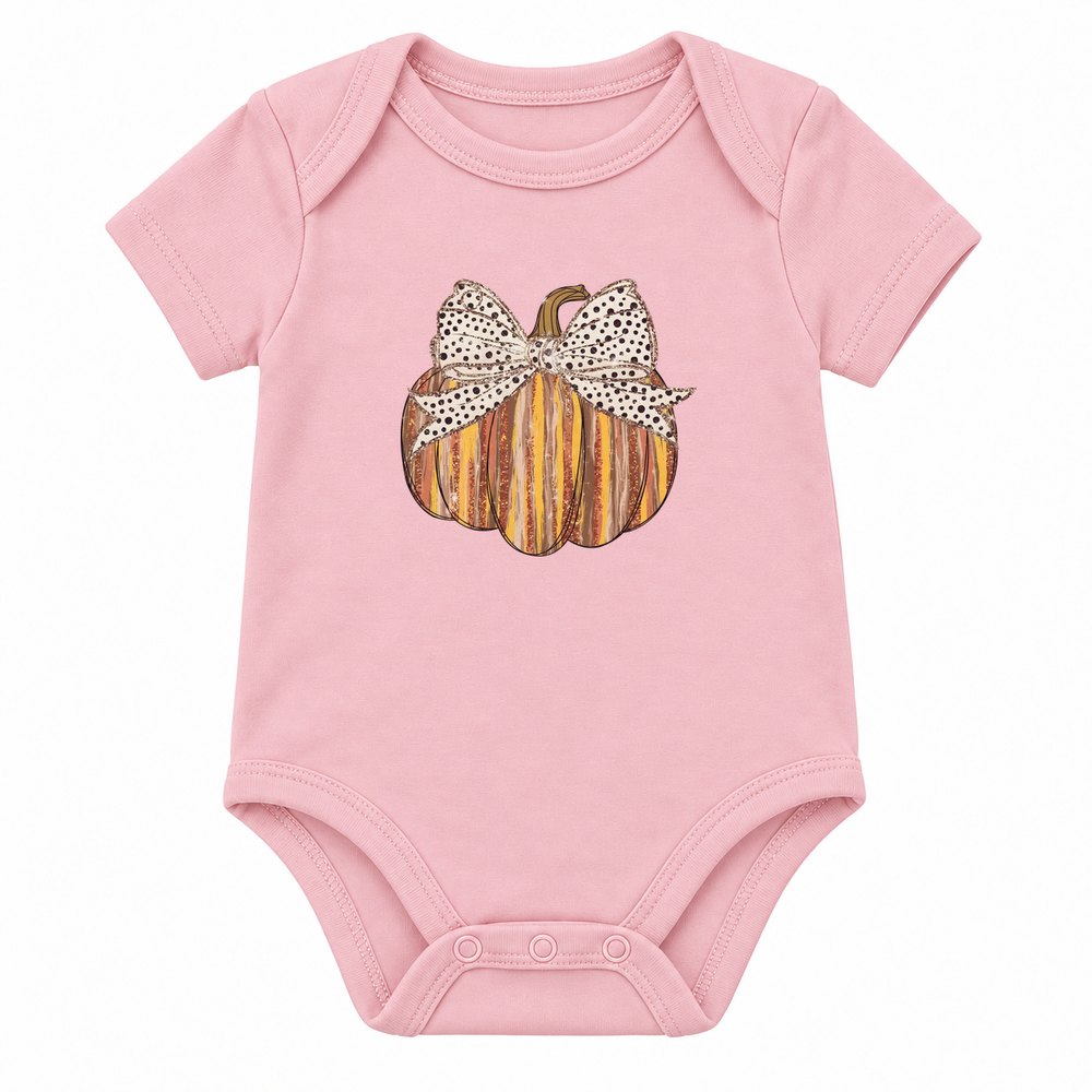 Polka Dot Bow Pumpkin Fall Tee