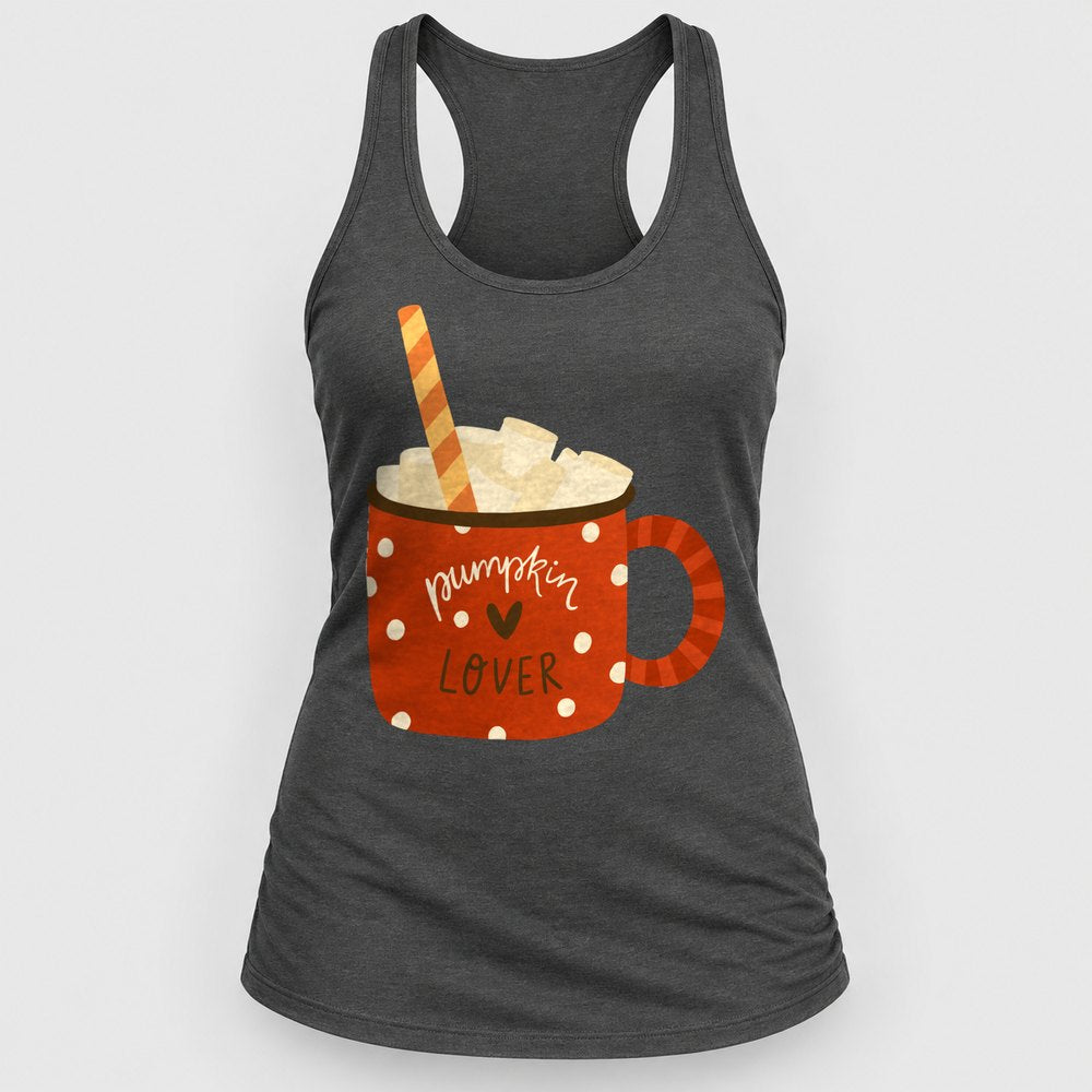 Pumpkin Lover Mug Racerback Tank