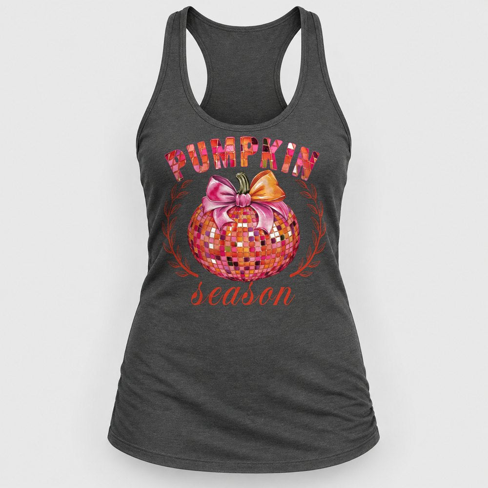 Pumpkin Season Disco Racerback Tank