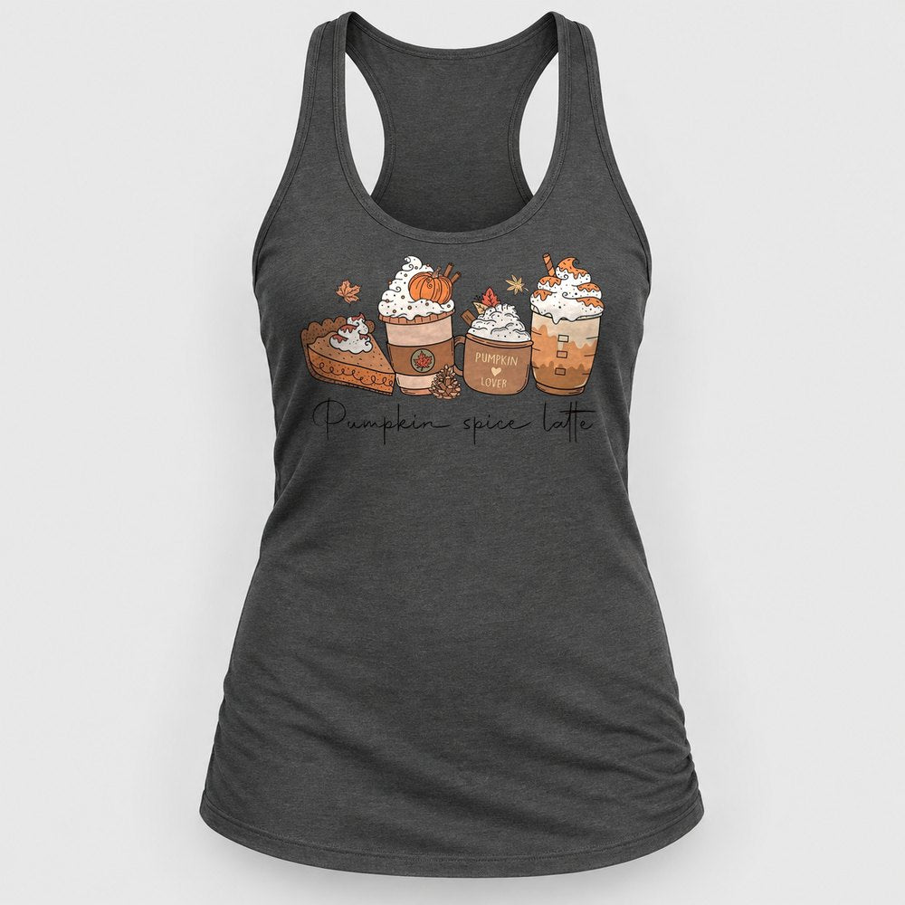 Pumpkin Spice Latte Trio Racerback Tank