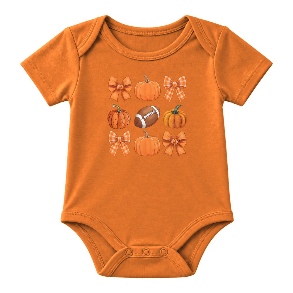Pumpkins, Bows & Football Fall Tee