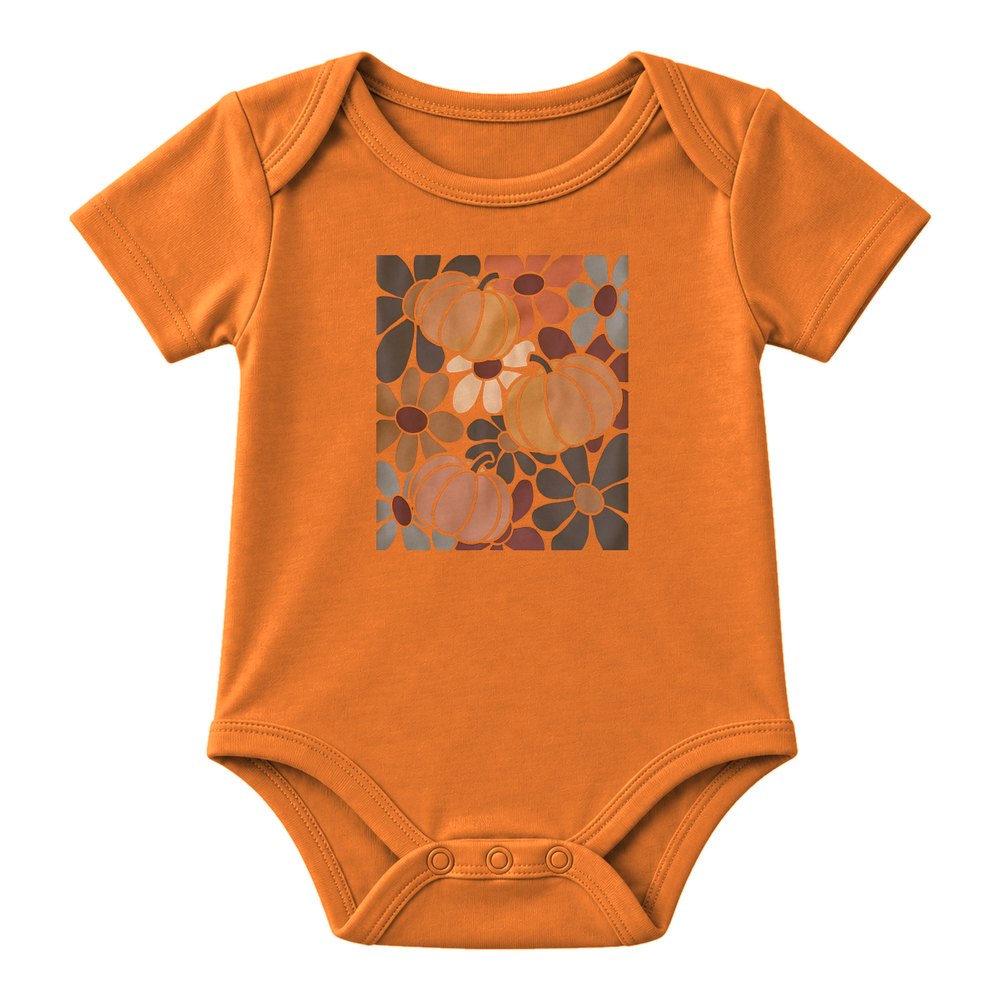 Retro Groovy Pumpkins Fall Tee