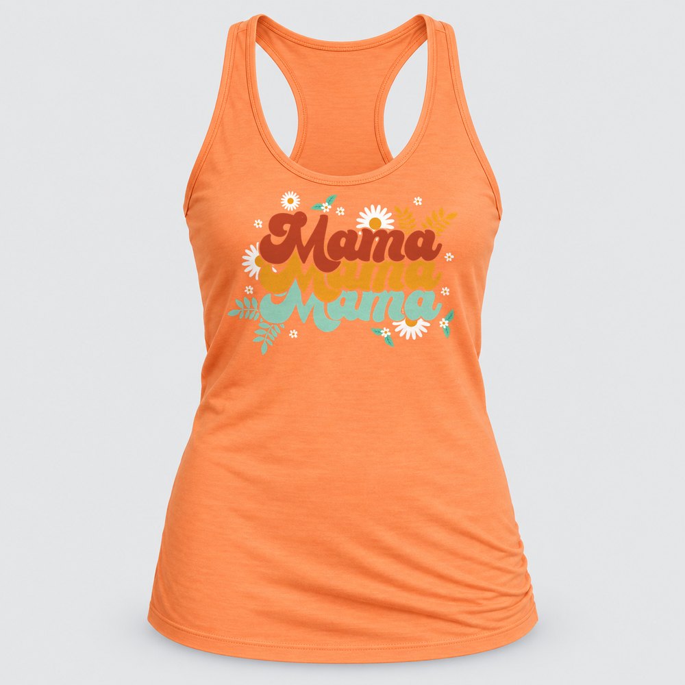 Retro Mama Florals Racerback Tank