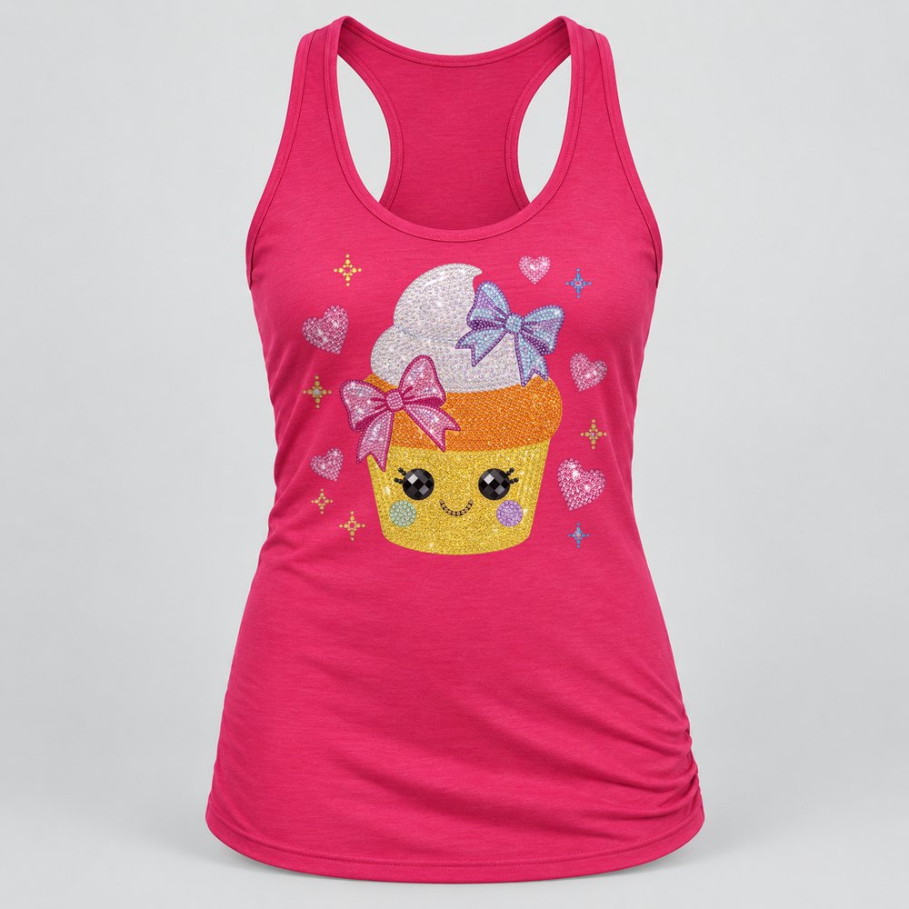 Rhinestone Candy Corn Cutie Racerback Tank