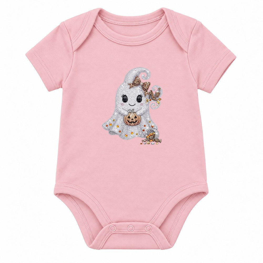 Rhinestone Ghost Girl Halloween Tee