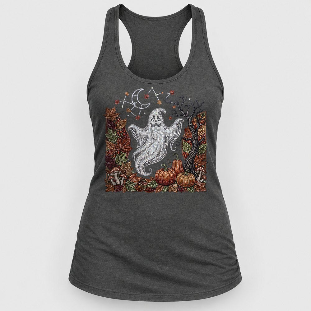Rhinestone Ghost Woods Racerback Tank