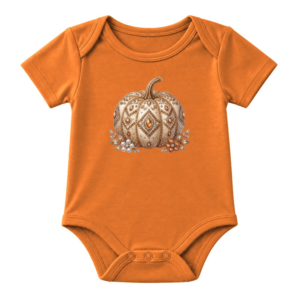Rhinestone Pearl Pumpkin Fall Tee