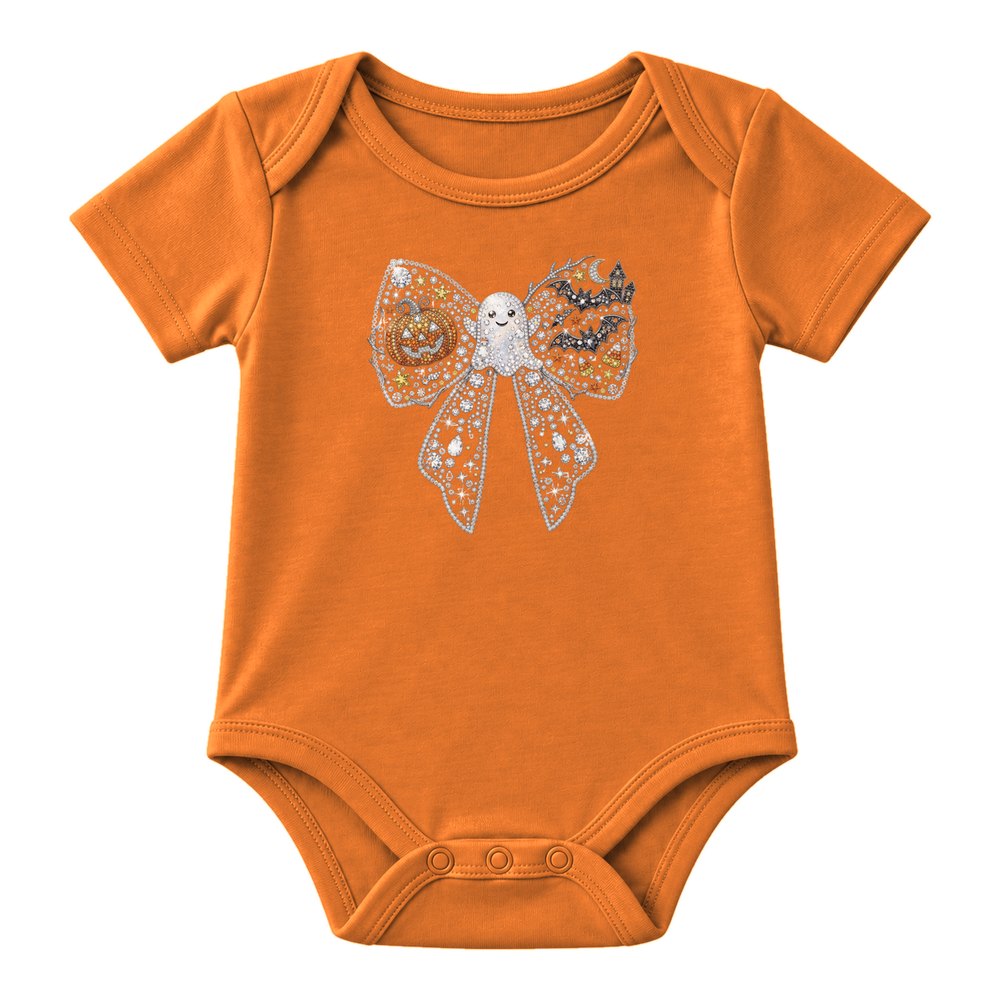 Rhinestone Spooky Bow Halloween Tee