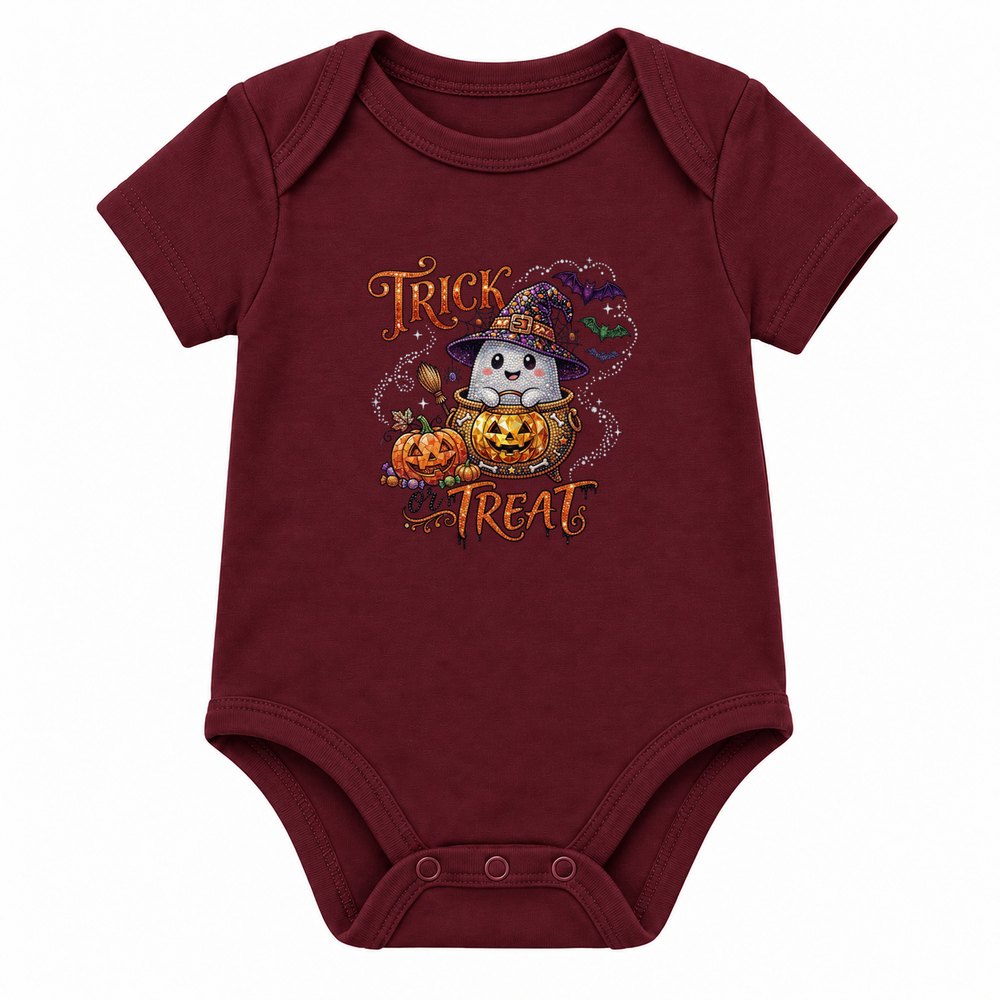 Rhinestone Trick or Treat Ghost Halloween Tee