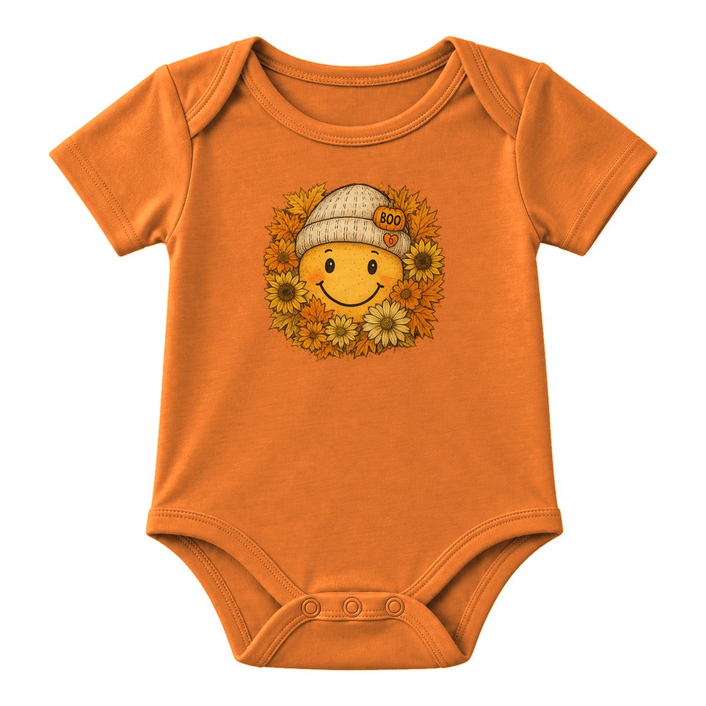 Smiley Sunflower Beanie Fall Tee