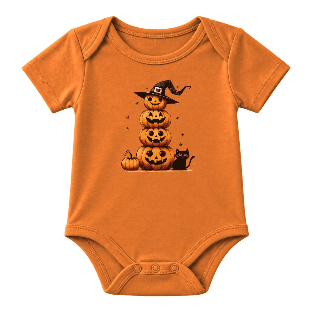 Stacked Jack-o-Lanterns Halloween Tee