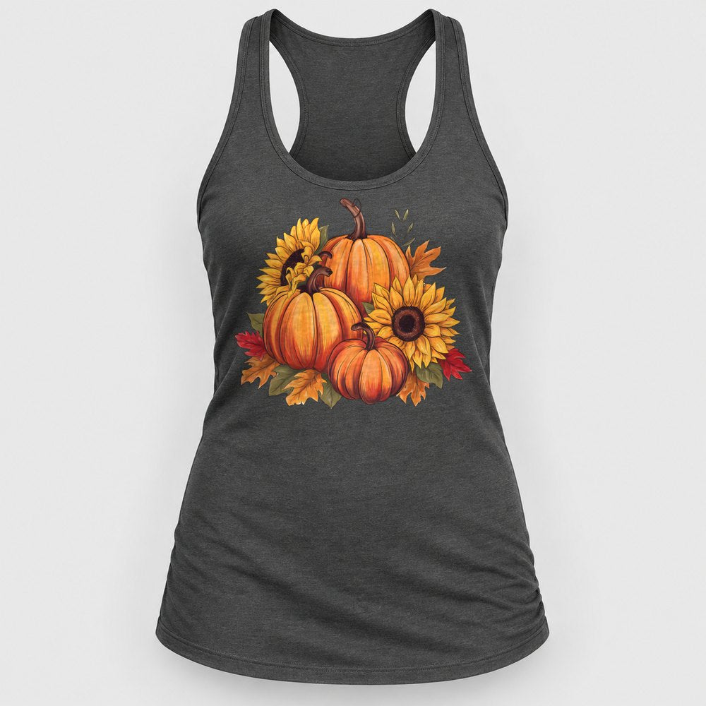 Sunflower Pumpkins Racerback Tank
