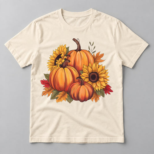 Sunflower Pumpkins tee in Natural