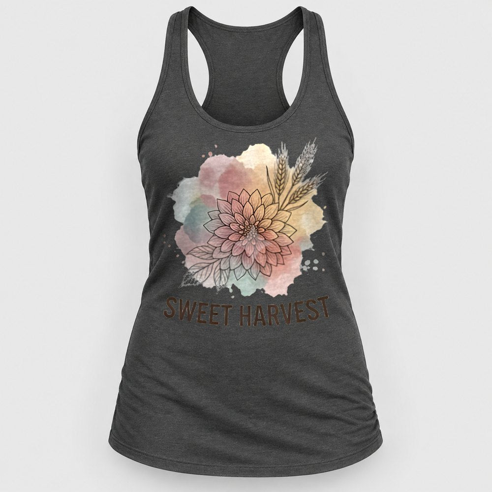 Sweet Harvest Dahlia Racerback Tank