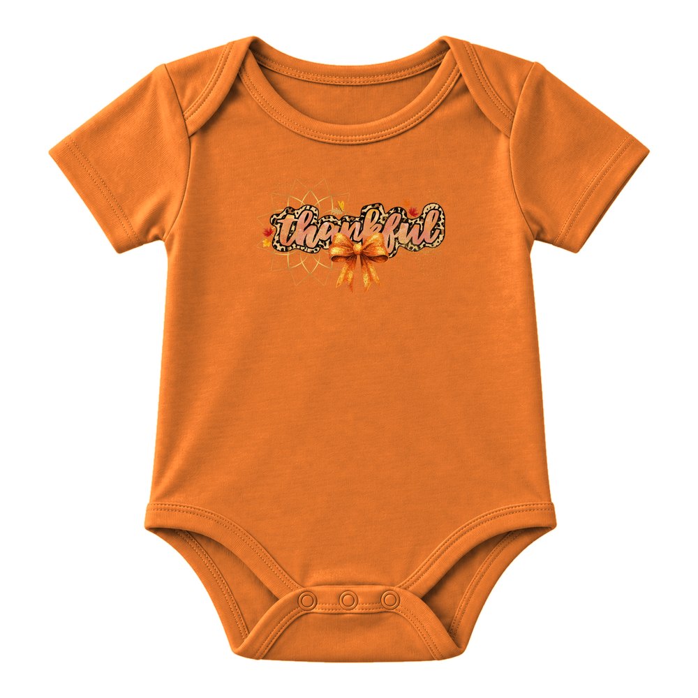 Thankful Leopard Bow Thanksgiving Tee