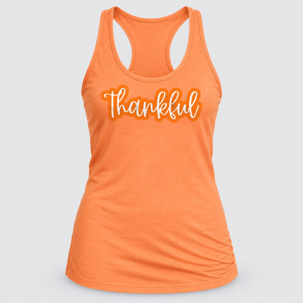 Thankful Script Racerback Tank