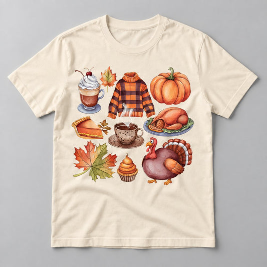 Thanksgiving Favorites tee in Natural