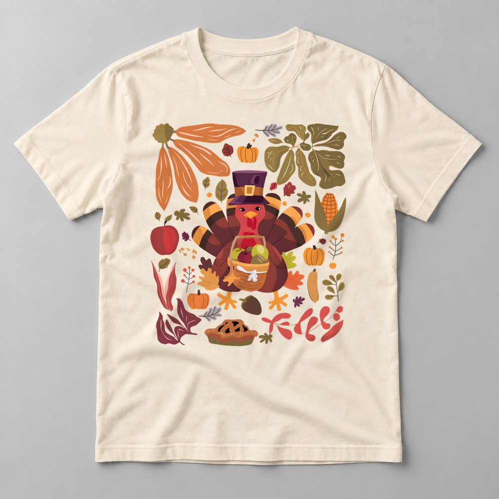 Turkey Harvest tee in Natural