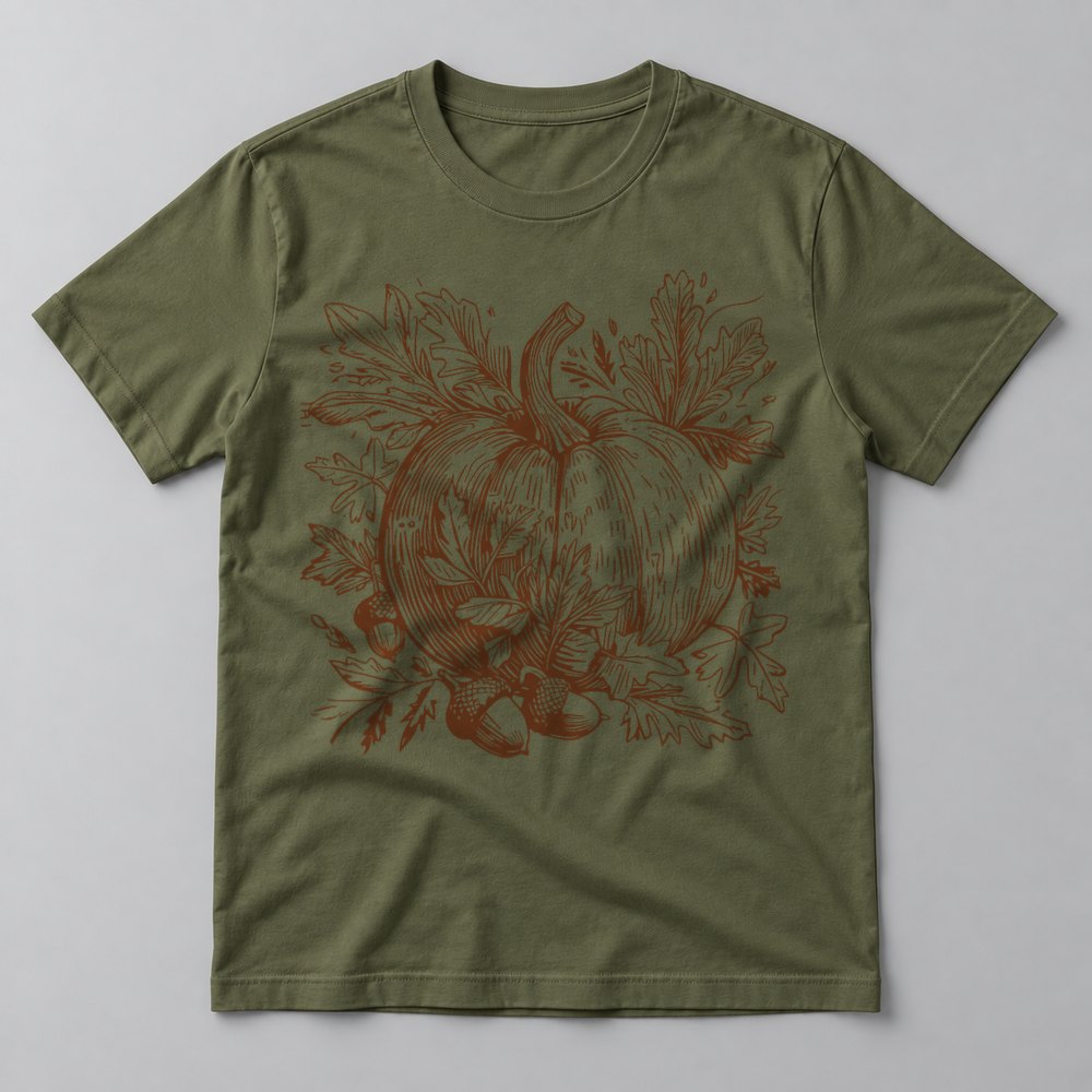 Vintage Sketch Pumpkin Fall Tee