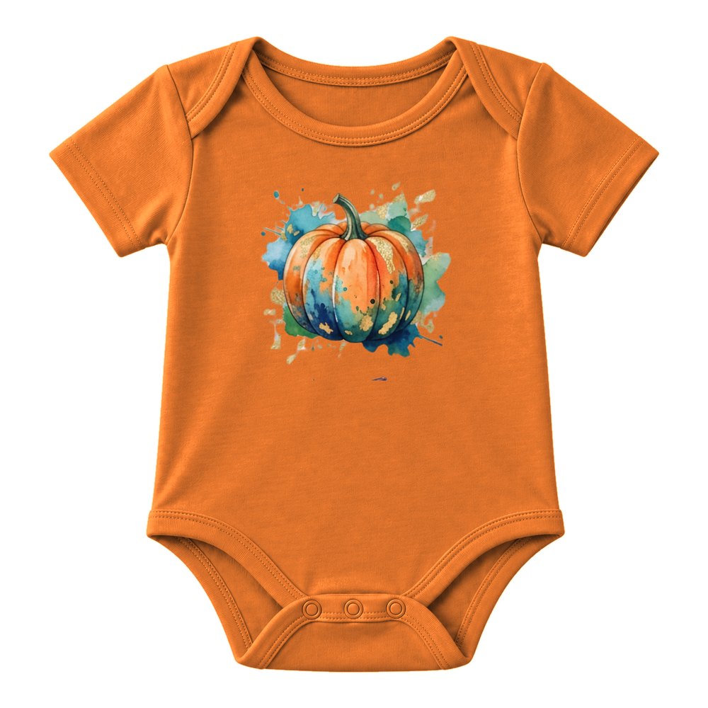 Watercolor Splash Pumpkin Fall Tee