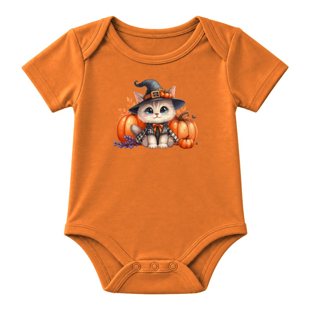 Witch Kitty Pumpkins Halloween Tee