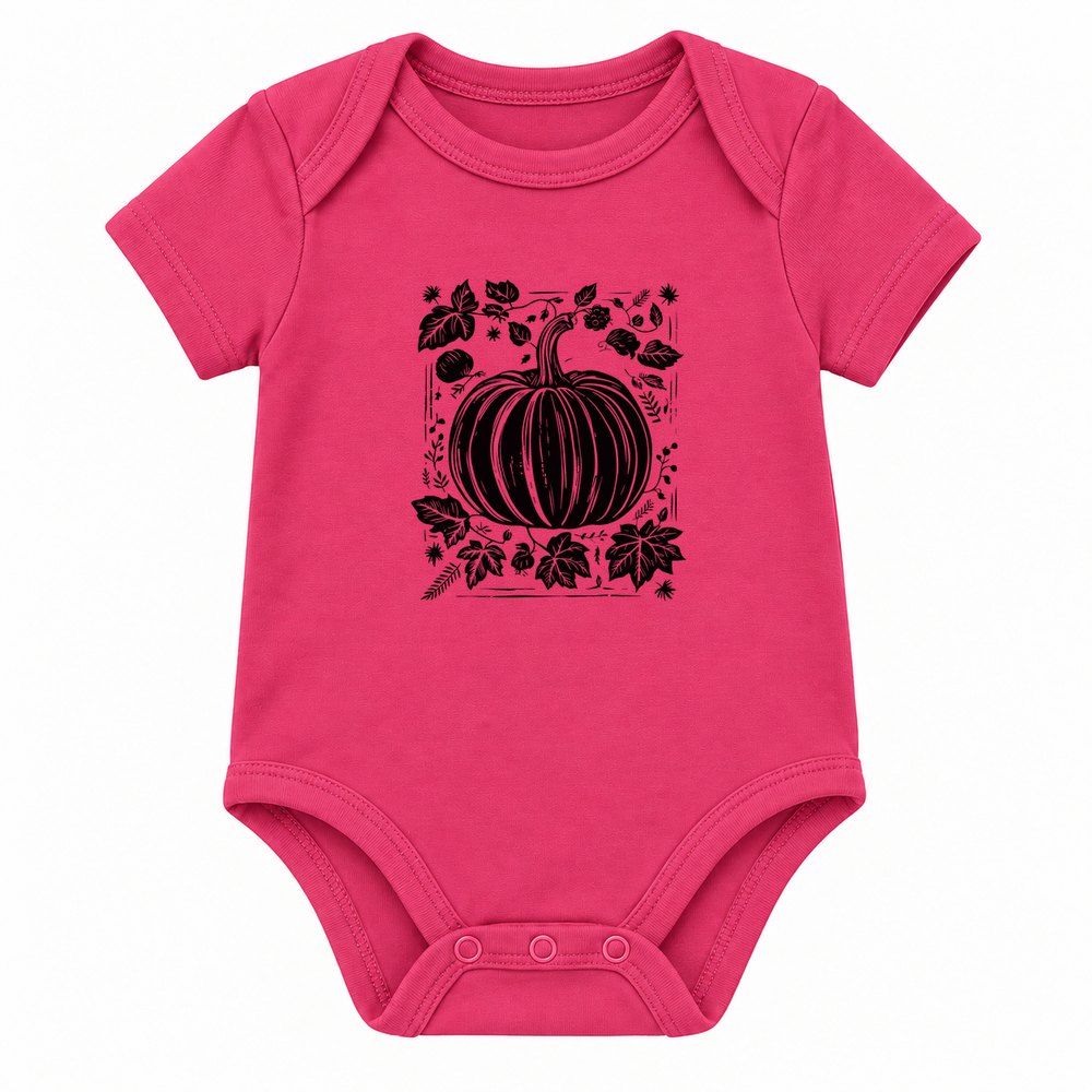 Woodcut Pumpkin Black Fall Tee