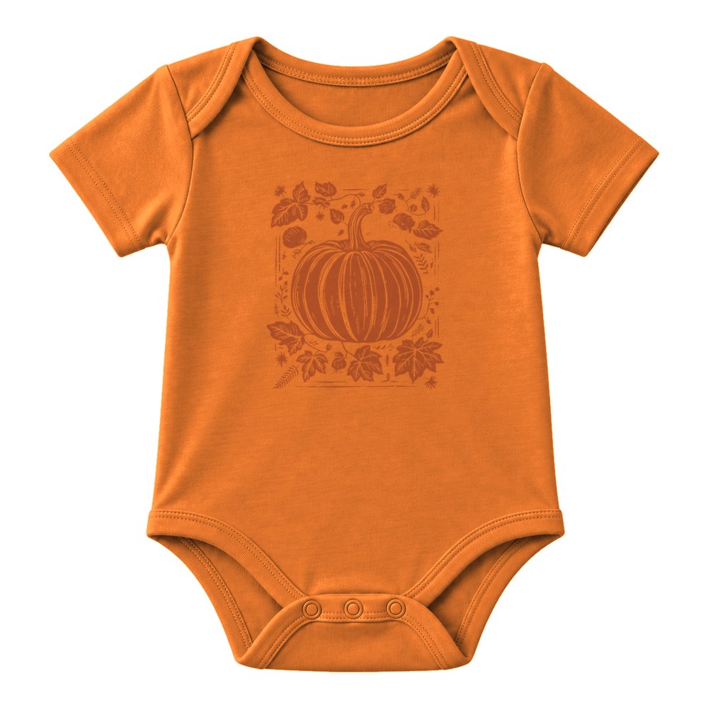 Woodcut Pumpkin Rust Fall Tee