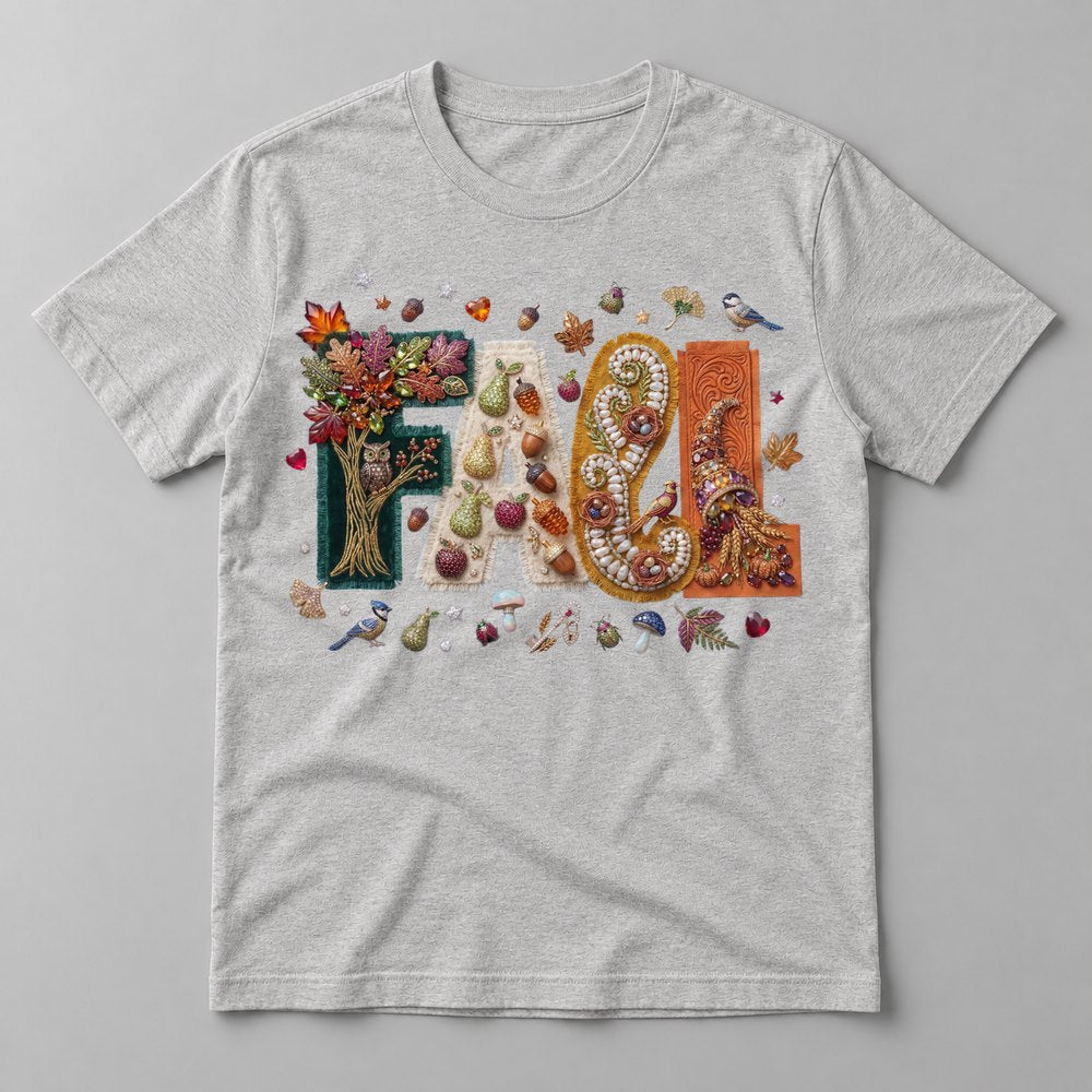 Woodland Jewel Fall Letters Fall Tee