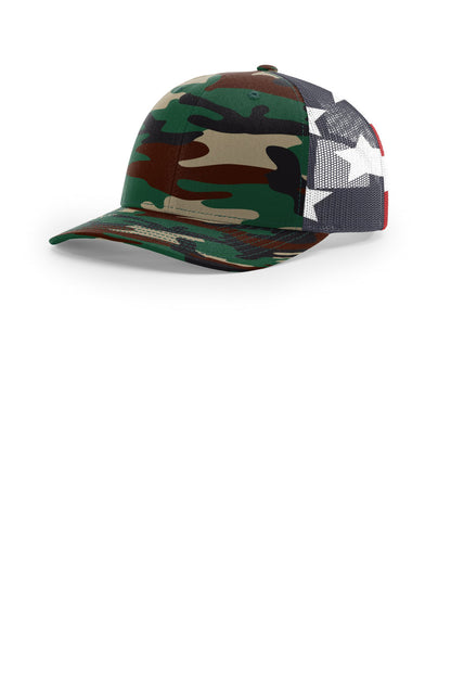 Green Camo/ Stars Stripes