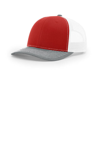 Red/ White/ Heather Grey