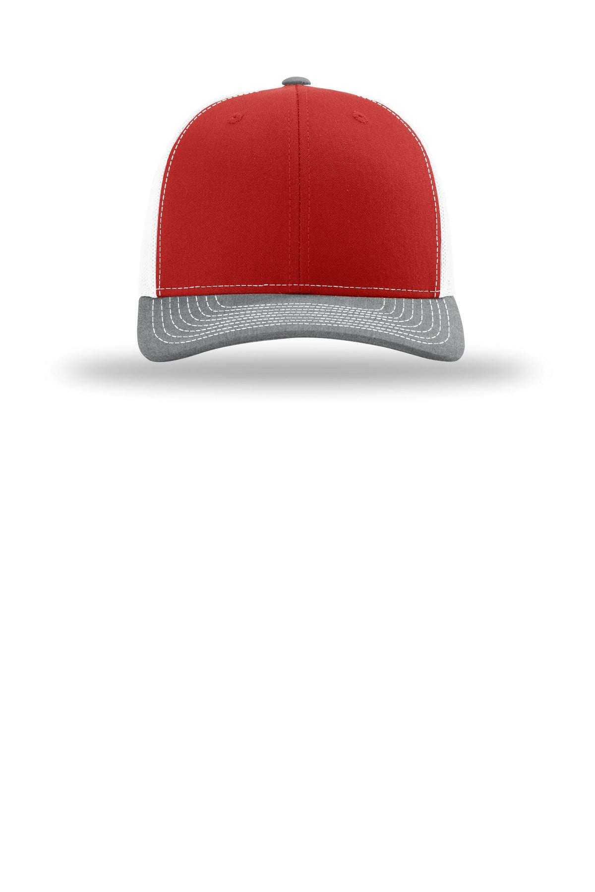 Red/ White/ Heather Grey