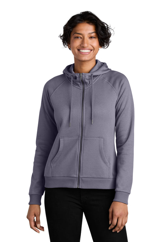 Sudadera con capucha y cierre completo de felpa orgánica CVC para mujer de Allmade (AL5003)