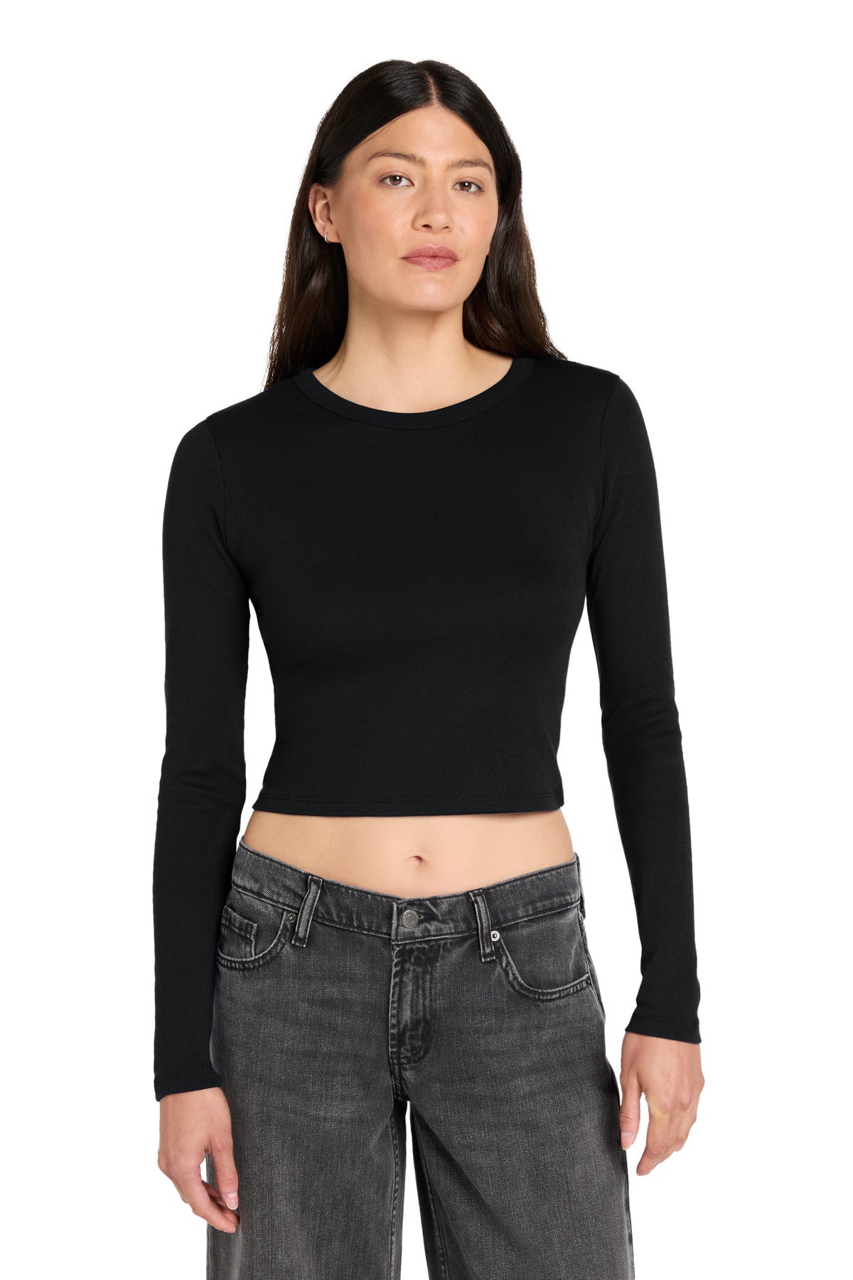 Bella+Canvas Women's Micro Rib Long Sleeve Baby Tee (BC1501)