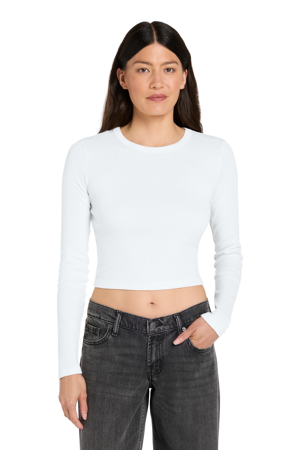 Bella+Canvas Women's Micro Rib Long Sleeve Baby Tee (BC1501)