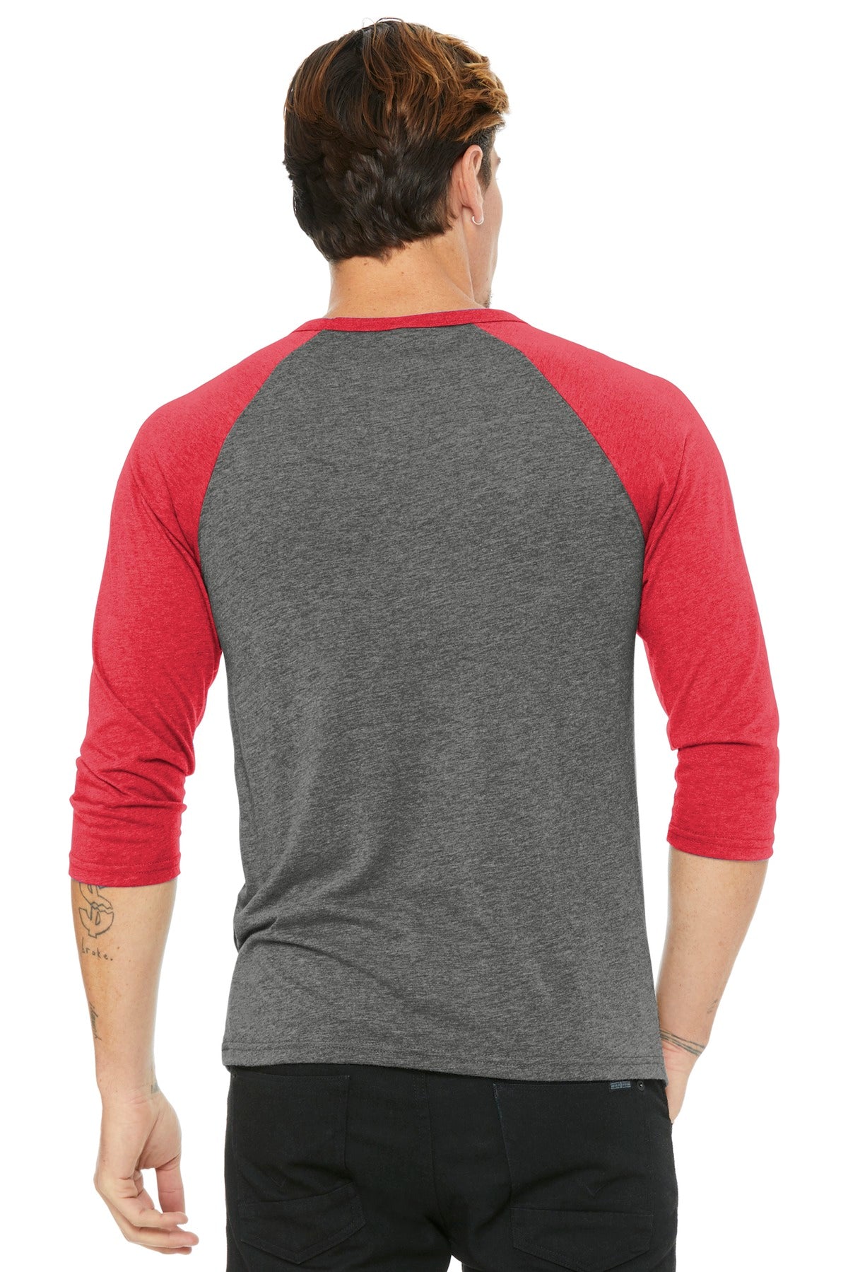 Grey/ Red Triblend