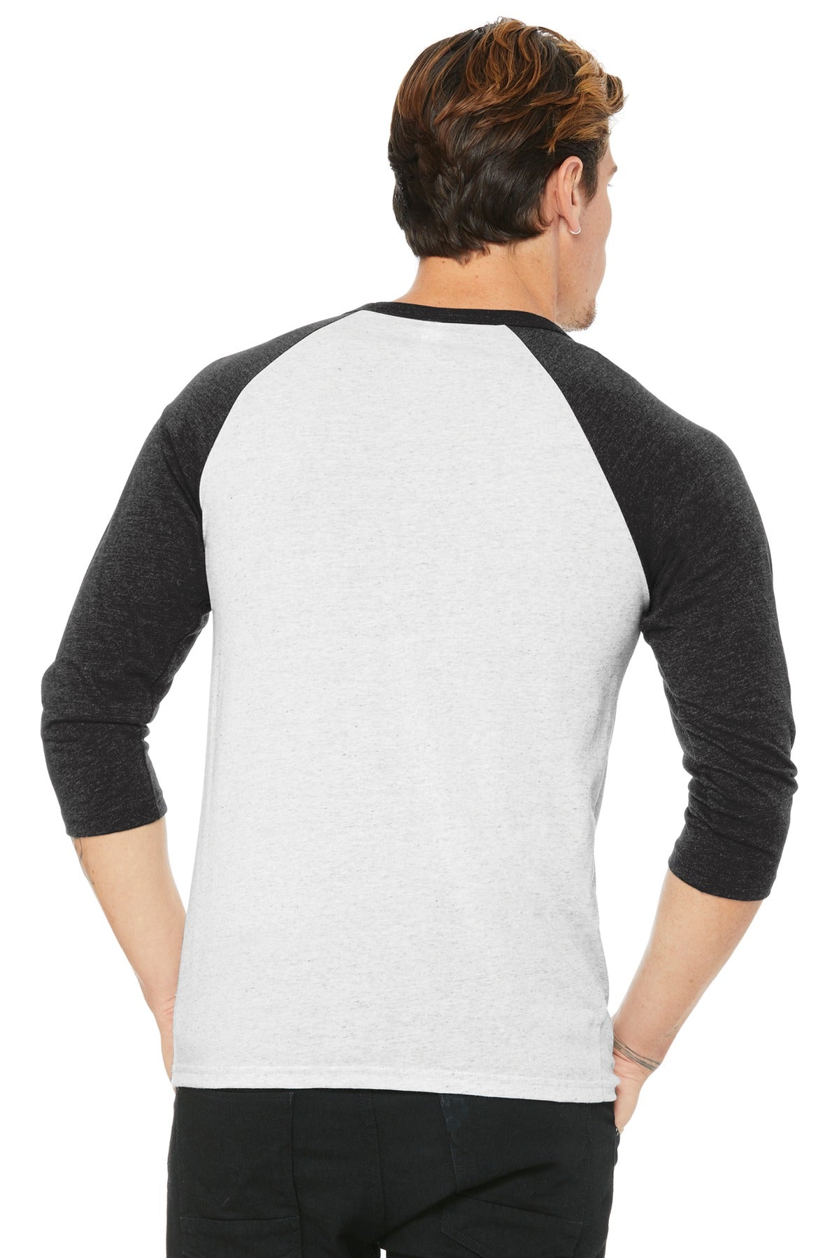 White Fleck/ Charcoal-Black Triblend
