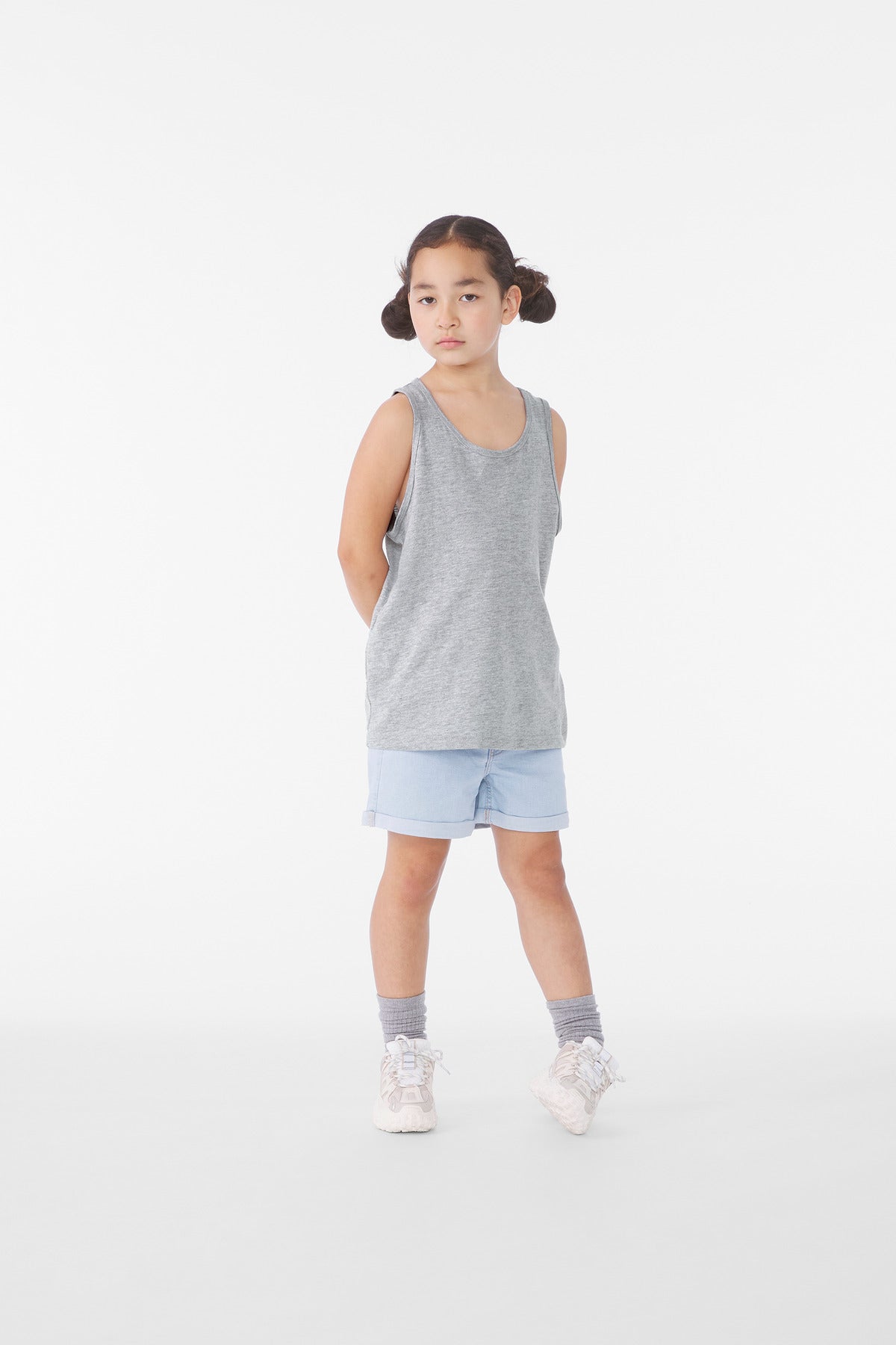 Camiseta sin mangas juvenil Heather CVC de Bella+Canvas (BC3480YCVC)