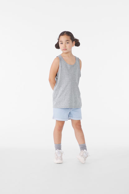 Camiseta sin mangas juvenil Heather CVC de Bella+Canvas (BC3480YCVC)