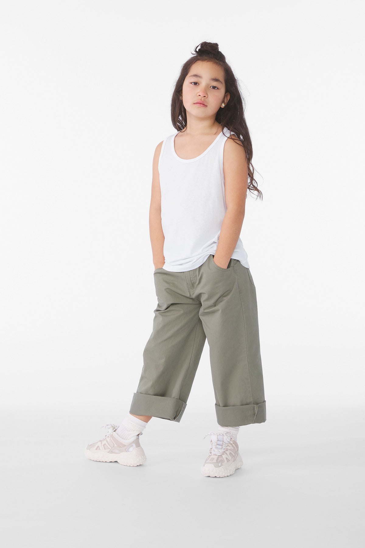 Camiseta sin mangas juvenil Heather CVC de Bella+Canvas (BC3480YCVC)