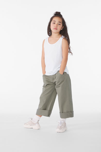 Camiseta sin mangas juvenil Heather CVC de Bella+Canvas (BC3480YCVC)