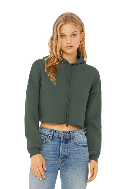 Sudadera con capucha corta de felpa para mujer Bella+Canvas (BC7502)