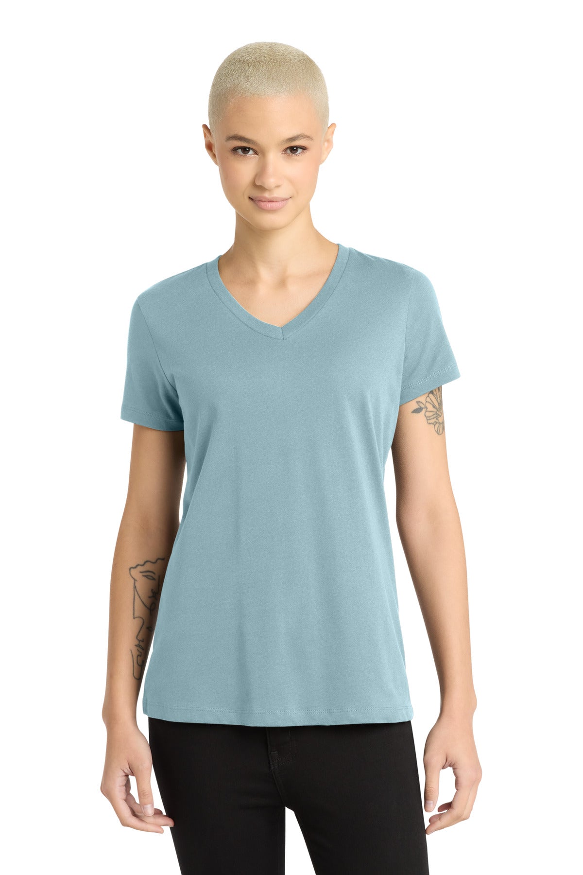 Camiseta de cuello en V para mujer District Perfect Weight (DM1170L)