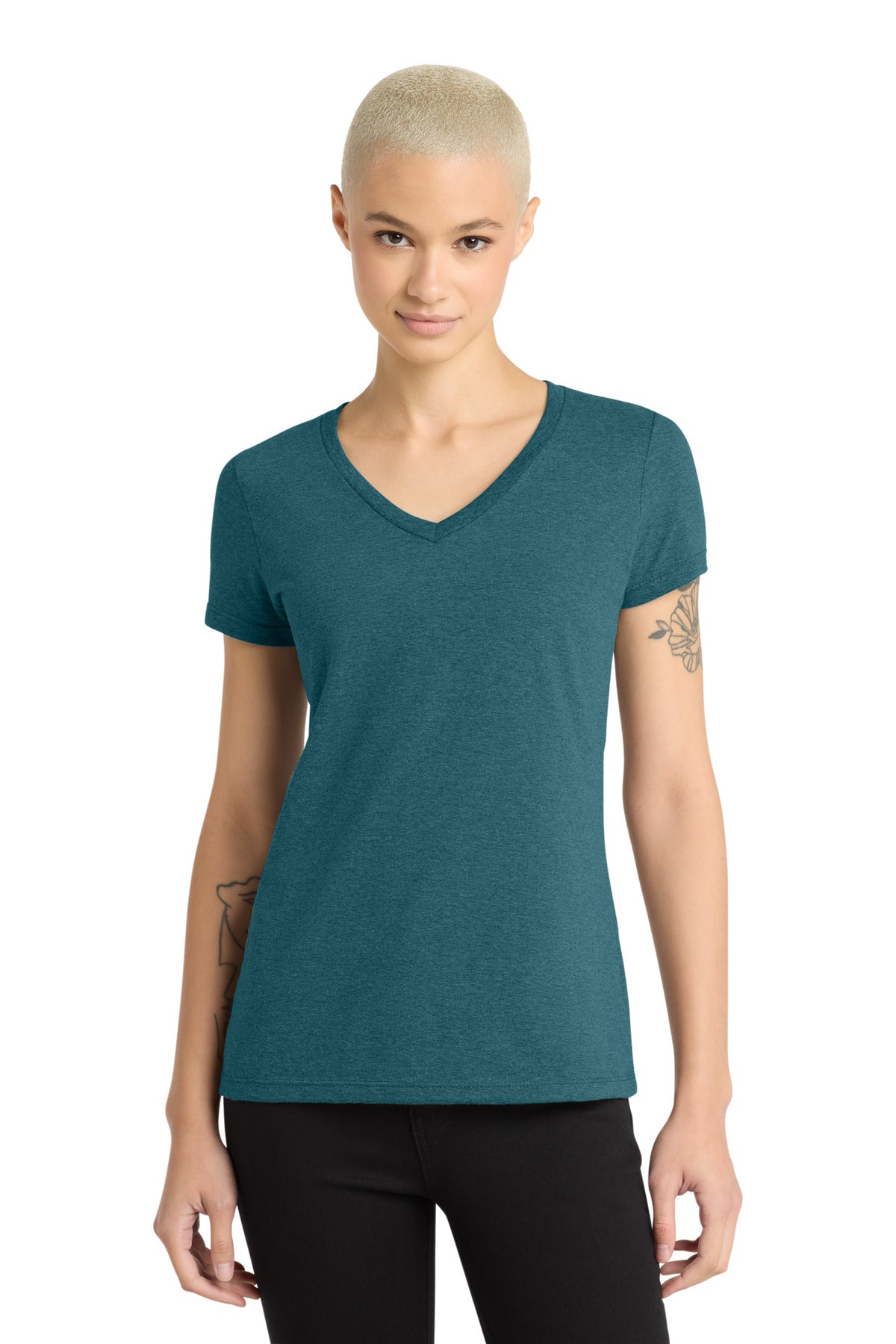 Camiseta de cuello en V para mujer District Perfect Weight (DM1170L)