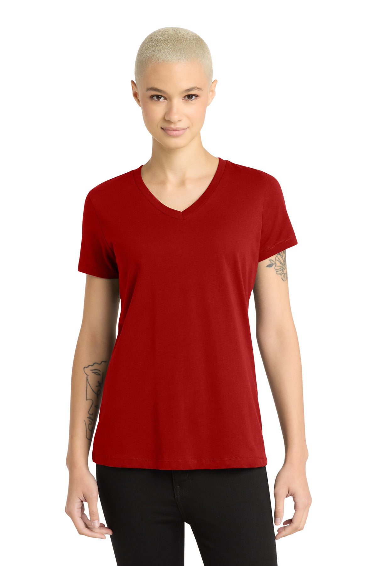 Camiseta de cuello en V para mujer District Perfect Weight (DM1170L)