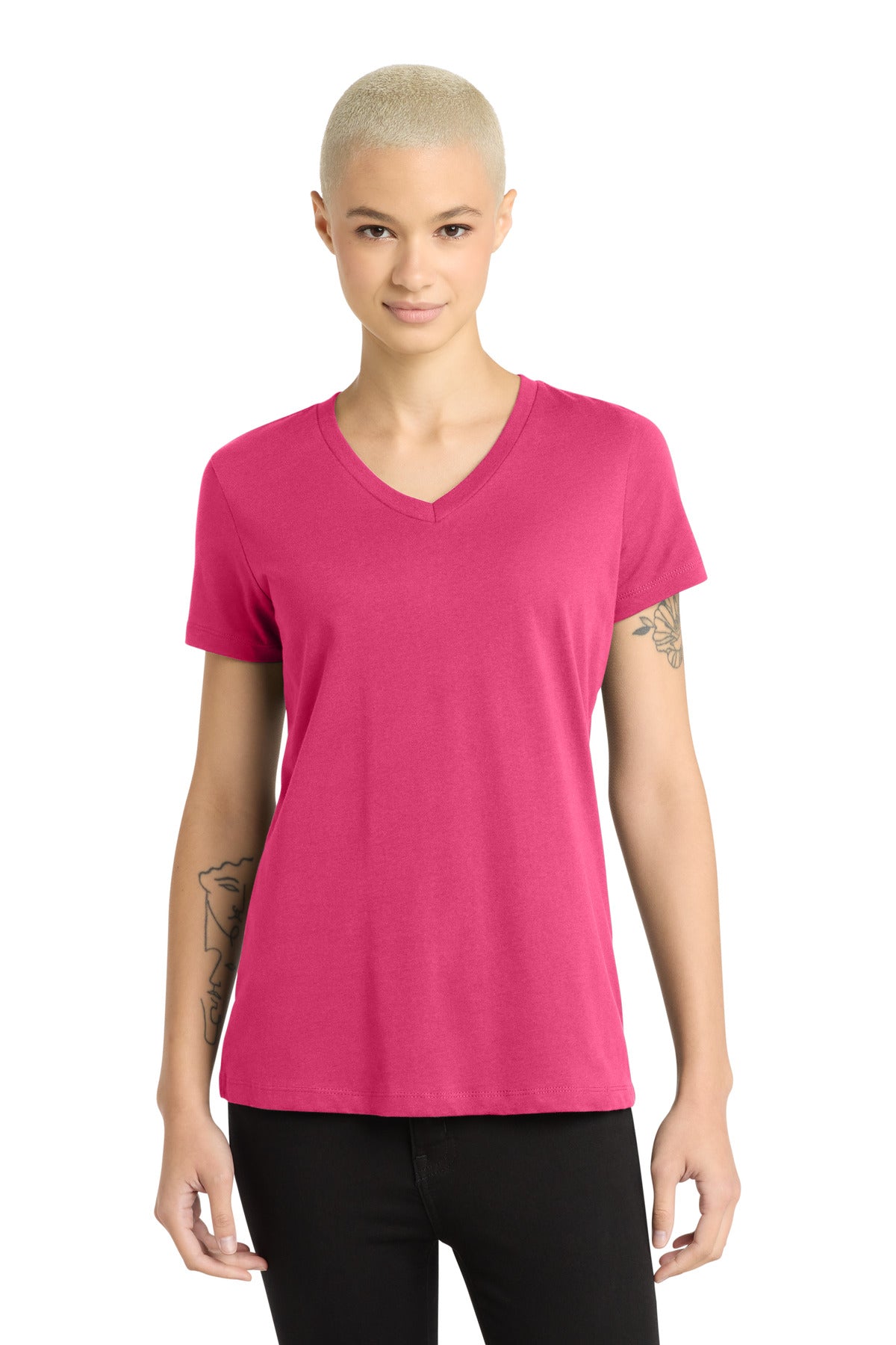 Camiseta de cuello en V para mujer District Perfect Weight (DM1170L)