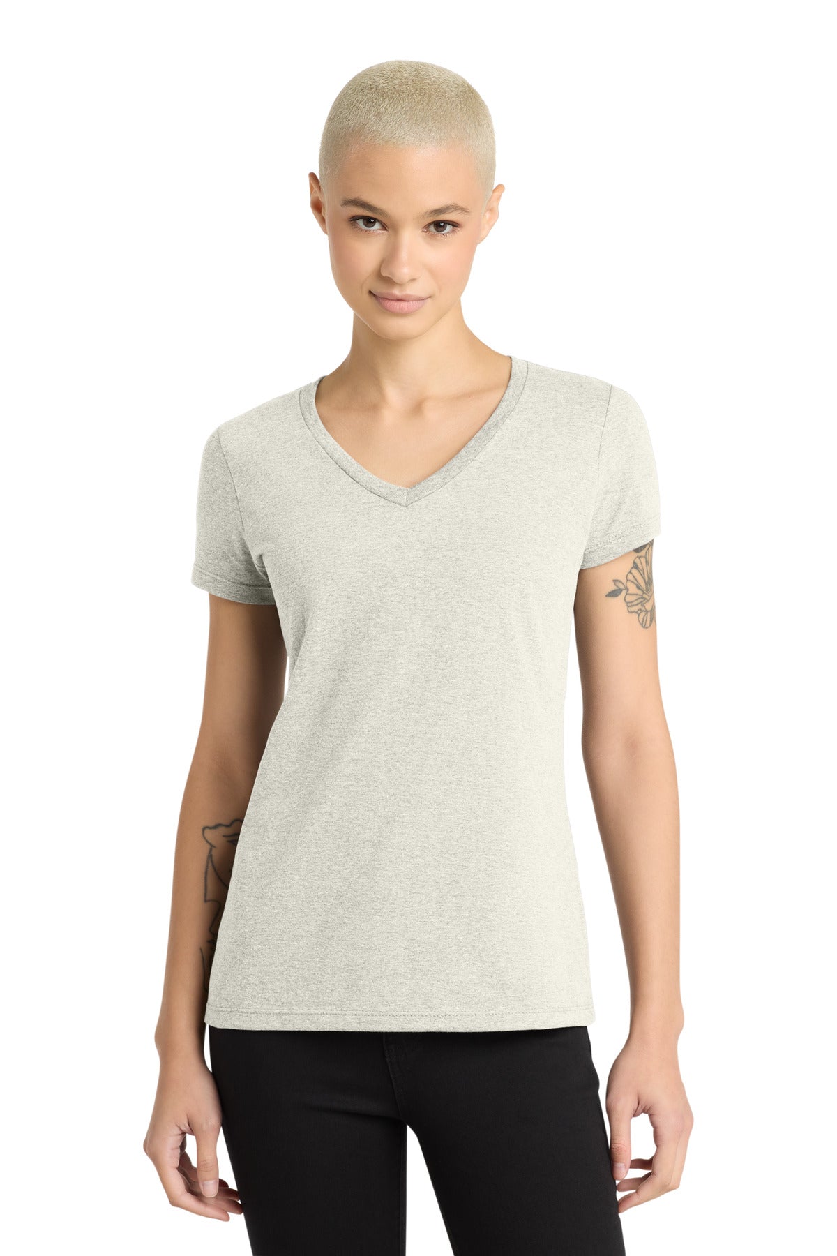 Camiseta de cuello en V para mujer District Perfect Weight (DM1170L)