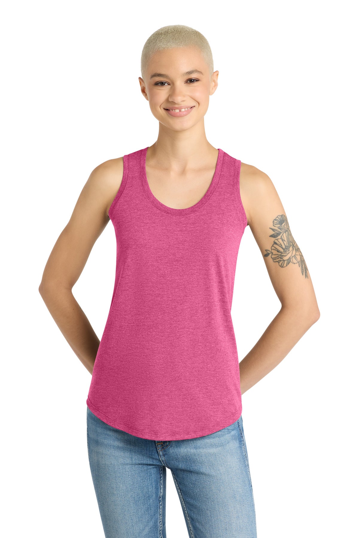 District Women's Perfect Tri Racerback Tank (DM138L)